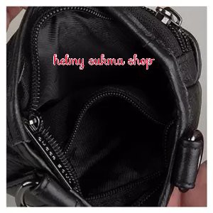 tas kulit selempang kecil 7049 import tas buat di ikat pinggang  tas tab hp accesoris pria