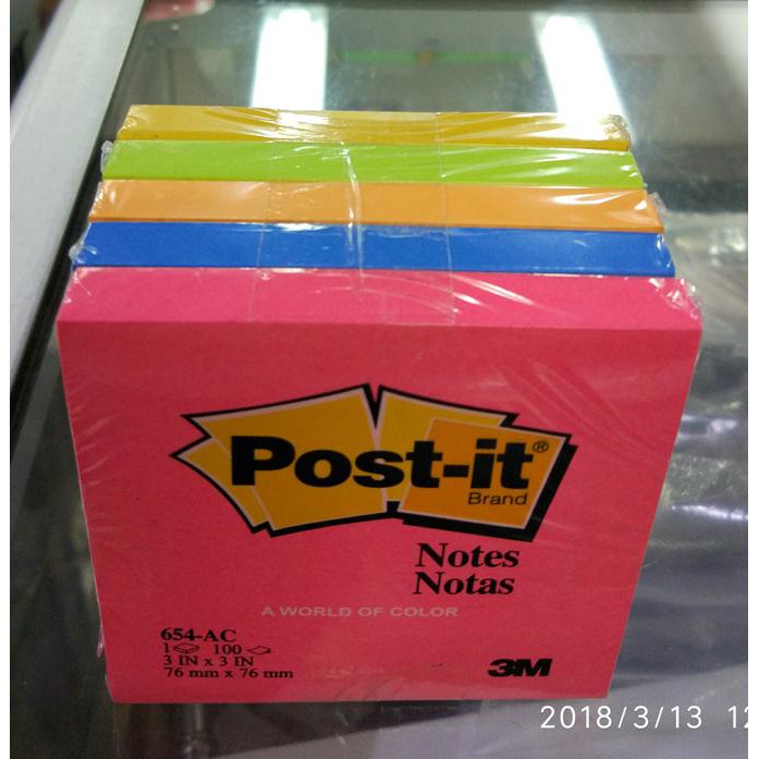 

Cuci Gudang Awal Tahun POST IT / STICK NOTE 3M 654 WARNA WARNI NEON Diskon