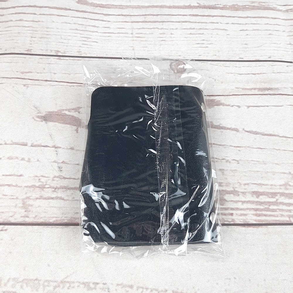 Dompet Kartu isi 24 Slot Bahan Kulit - Black