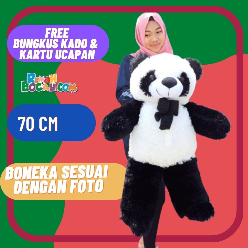 Boneka Panda 70 cm Jumbo Besar untuk Kado Ulang Tahun Kado Anniversary Kado Valentine Kado Imlek Ana