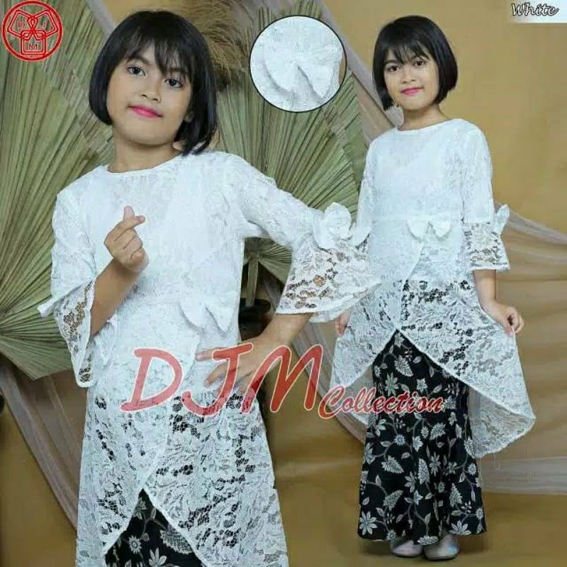 setelan kebaya anak srikandi brokat / kebaya kartini / kebaya anak tunik