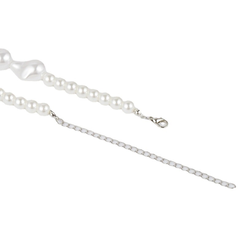 Kalung Mutiara Barok Temperamen Retro Wanita Rantai Klavikula Pendek