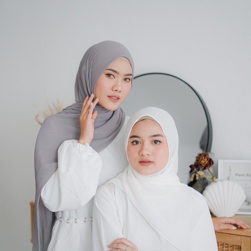 Pashmina Plisket Ceruty BabyDoll Terbaru Kerudung Pashmina Plisket Termurah Safa Hijab