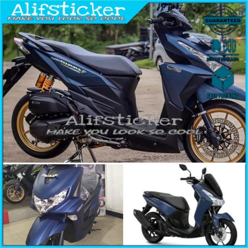 Stiker Skotlet Biru Navy Metalik Doff Motor/Mobil