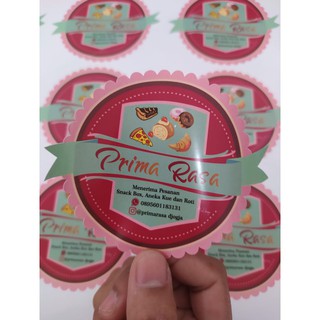 Cetak Stiker Label Makanan / Label Kemasan + Cutting / Cetak Sticker Label Online Shop Custom A3