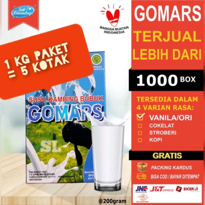 

Susu Kambing | Minuman Serbuk Susu Kambing GOMARS | Bisa COD/Bayar Ditempat