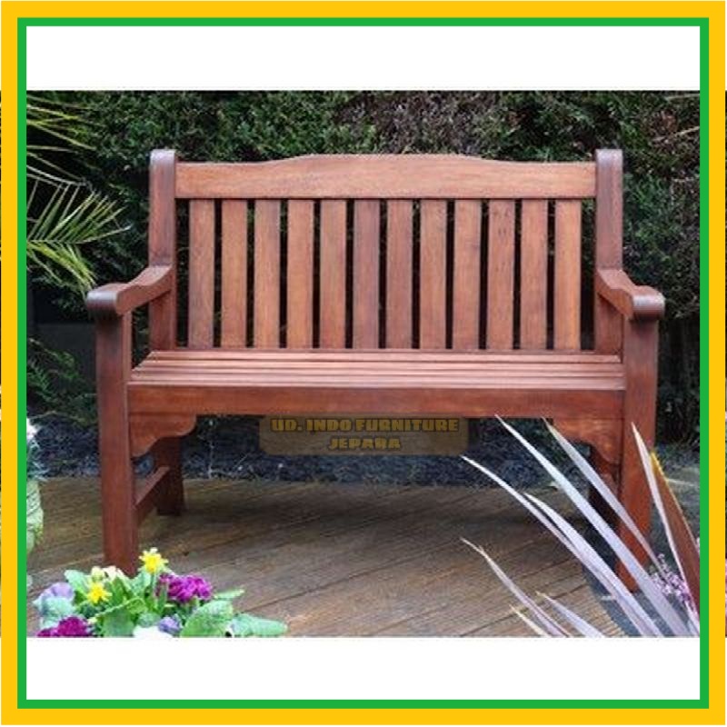 Kursi teras minimalis atau kursi taman bahan kayu jati