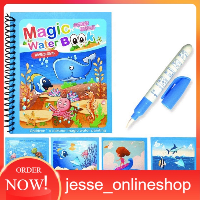 

Magic Water Book - Buku Gambar Anak - Mainan Mewarnai NEW COVER - Under water
