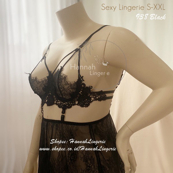 Lingerie BigSize S M L XL XXL Open Bust Rok Baju Tidur Transparan Seksi Cantik Ukuran Besar 938