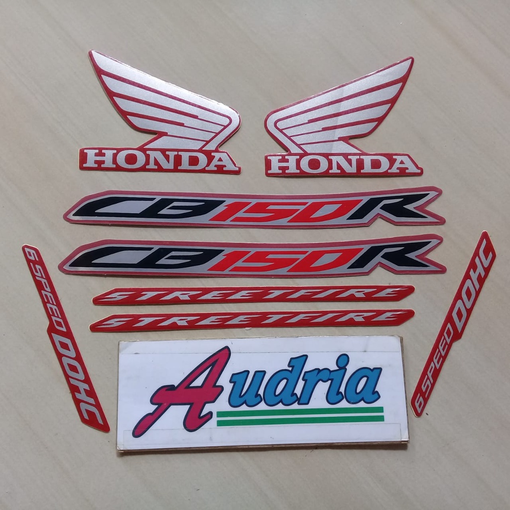 Sticker striping motor honda cb150r 2017 se merah doff