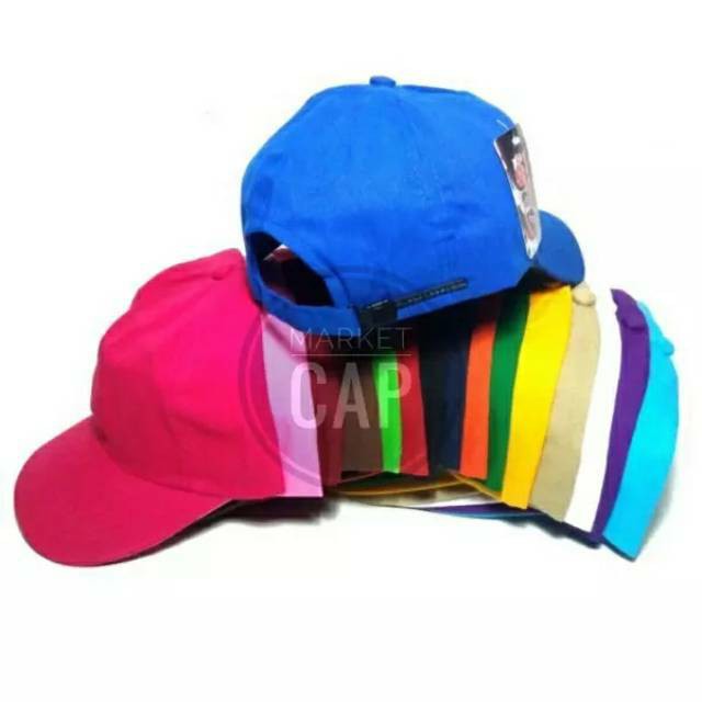 Topi Bassball polos / Topi Main / Topi cewek / Topi Cowok / Topi Twill