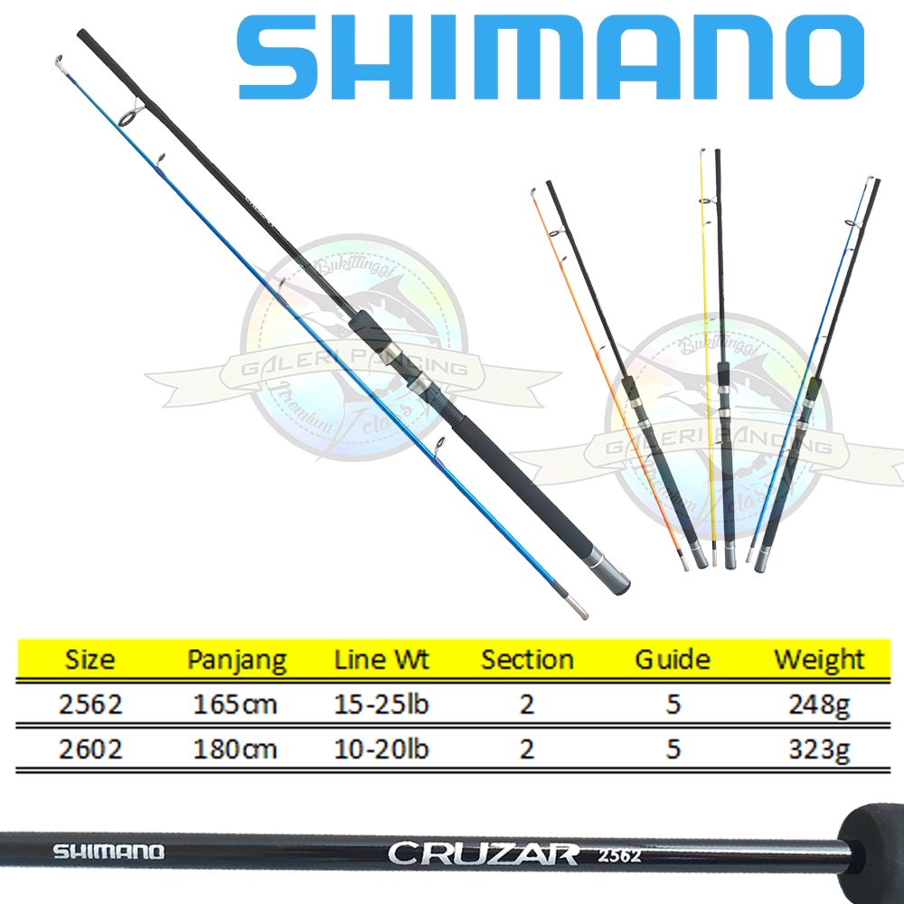 Joran Pancing Shimano Cruzar BX SG 2602 - 180cm Fiber Solid 10-20lb