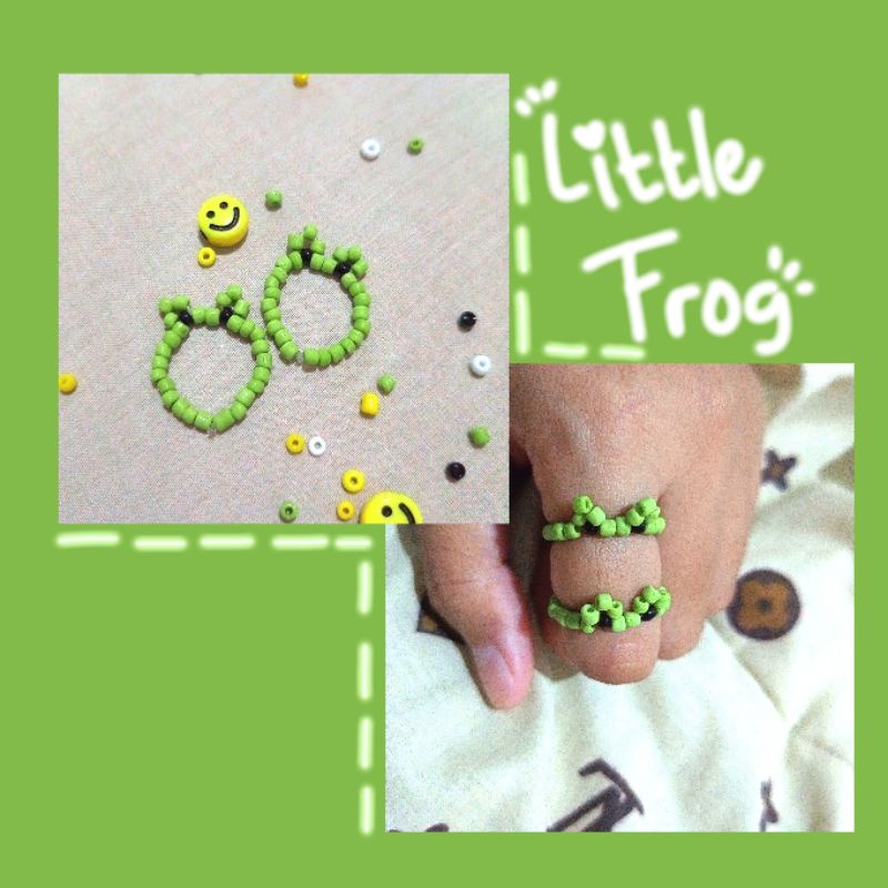 Cincin Manik/ Frog Ring Beads/ Cincin Manik Korea/ Cincin Manik Frog/ Cincin Manik Aesthetic/ Ring M