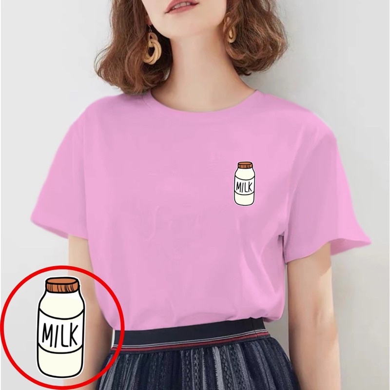 KAOS TUMBLR TEE MILK || KAOS KATUN WANITA GEMOI LENGAN PENDEK