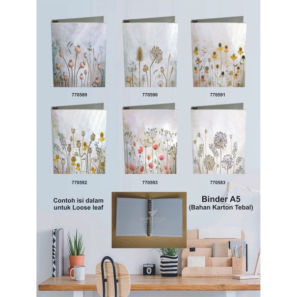 

Binder A5 / Binder Note A5 / Bunga / Set 2952