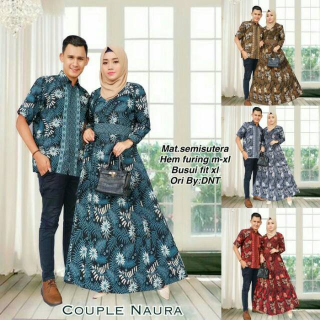 BATIK SARIMBIT--GAMIS BATIK COUPLE NAURA/BATIK SEMISUTERA BUSUI