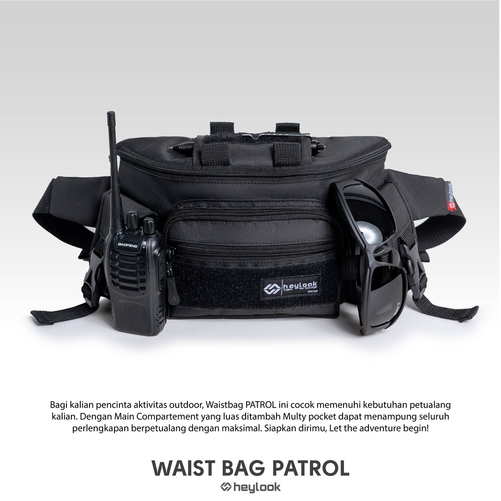 HEYLOOK Project - Tas Selempang Pria PATROL Waist Bag Murah Tas Distro Pria Tas Tactical Cowok