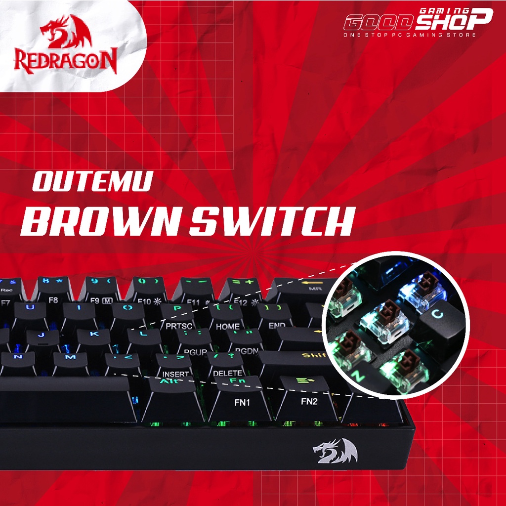 Redragon DRAGONIC K530 RGB Wired &amp; Wired - Mechanical Gaming Keyboard