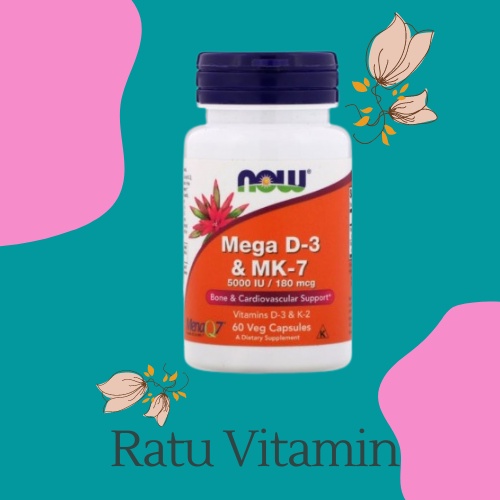 Now Foods Mega D3 D 3 & MK 7 MK7 60 Veg Capsules