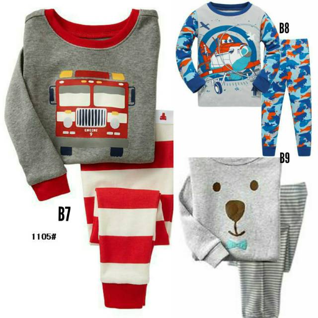 Piyama anak import/ pajamas anak lucu/ piyama hk baby