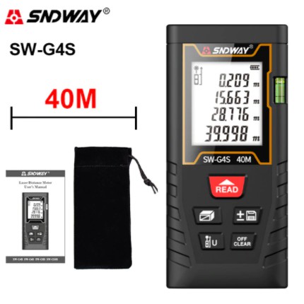 SNDWAY Meteran Laser Digital Distance 40/60/80/100/120/150 Meter Range Finder MT4/MS50/MS100/SW-T40/SW-T60/SW-T80/SW-T100/SW-TG120/SW-E150