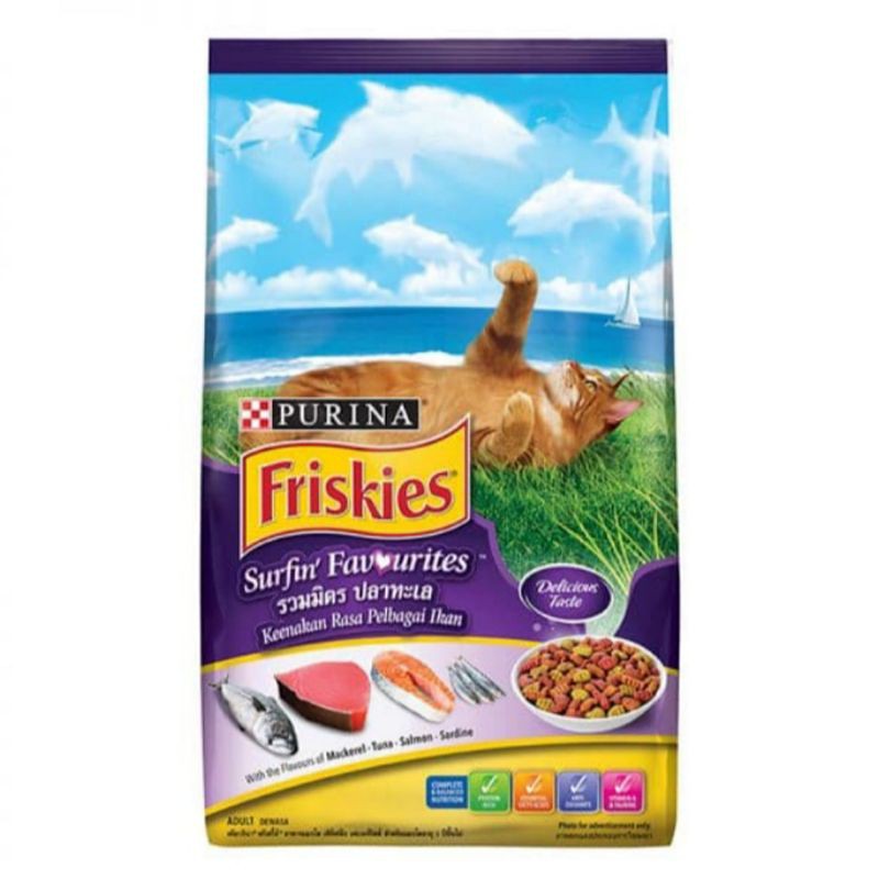 Makanan Kucing Friskies Surfin Turfin 1,2 kg 1,2kg Cat food murah