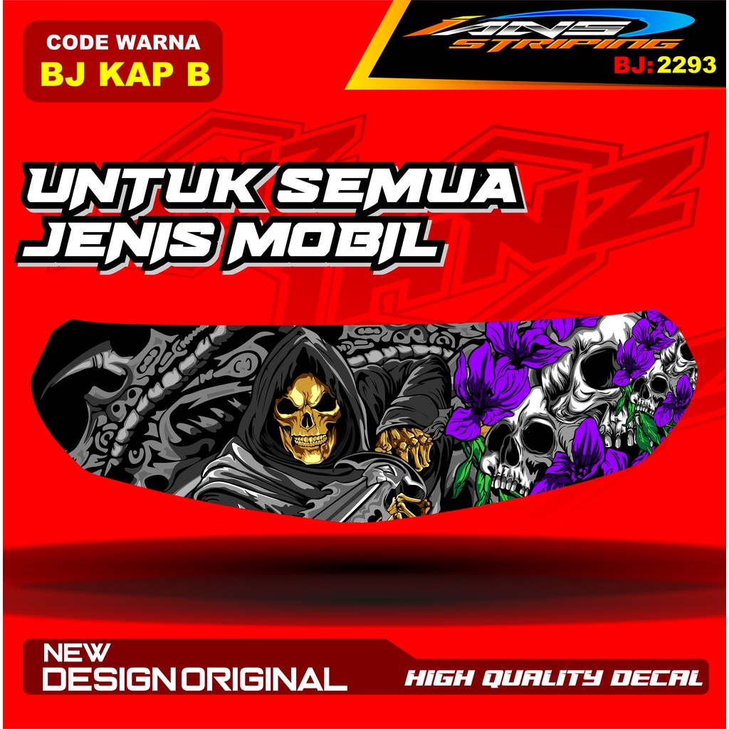 STICKER KAP DEPAN MOBIL AVANZA / VARIASI STIKER CUP DEPAN MOBIL XENIA / STIKER KAP CUP MOBILIO AGYA CALYA / STIKER MOBIL