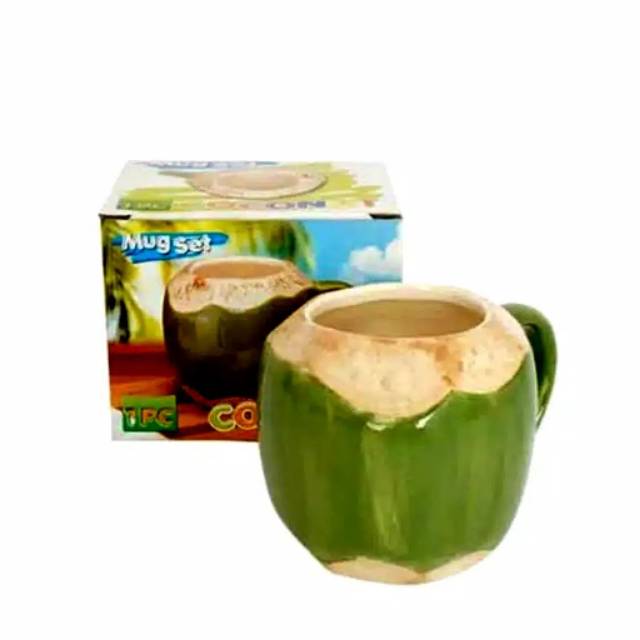 Jual Mug Keramik Bentuk Kelapa Shopee Indonesia 5330