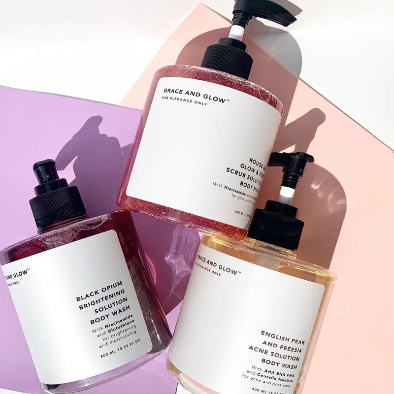 (BISA COD) GRACE AND GLOW BODY WASH 100% ORI