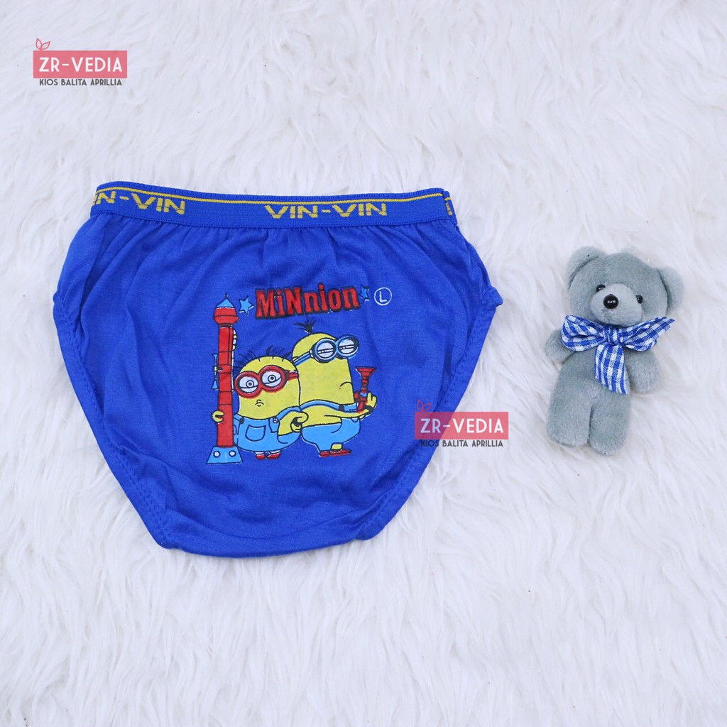 (ISI 6-12 PC) Celana Dalam uk 1-2 Tahun / Anak Cowok Bahan Katun CD Pakaian Dalam Underwear