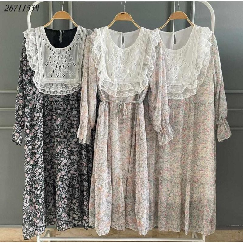 Jual Long Tunik/Dress Korea Renda BKK Vintage Bangkok Korea Import