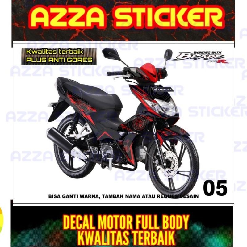 Sticker Decal Blade 110 Full Body Stiker Blade 110 Dekal Blade 110 Full Body Model 05