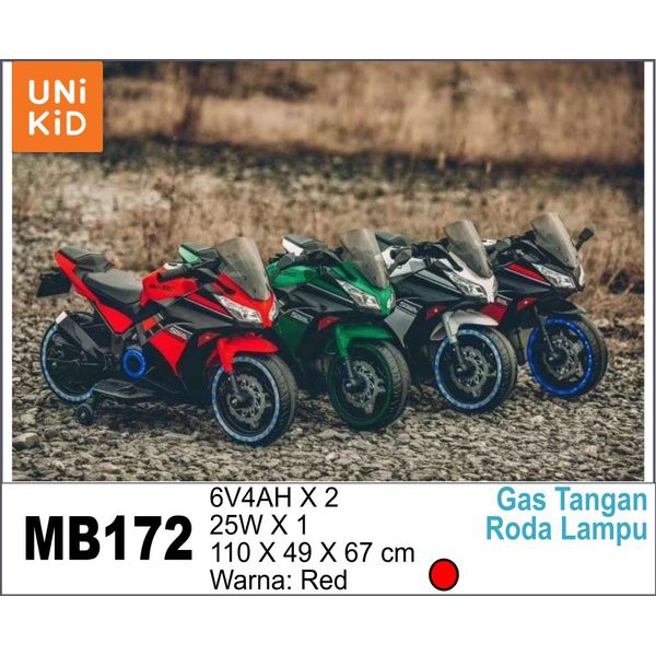 Motor Aki Anak Ninja MB172 Mainan Anak Motor Ninja