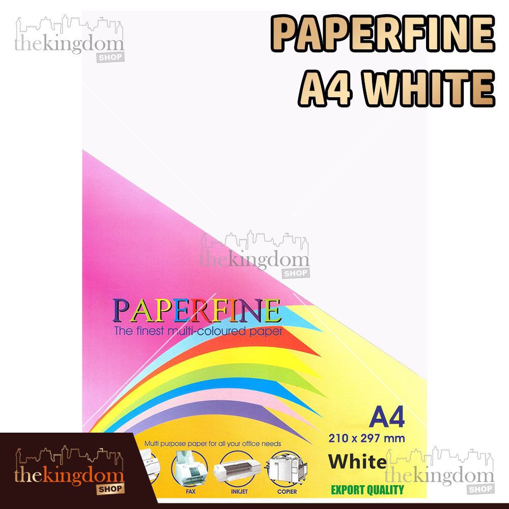 

Paperfine Kertas HVS Warna A4 White Putih / Isi 500 Lembar