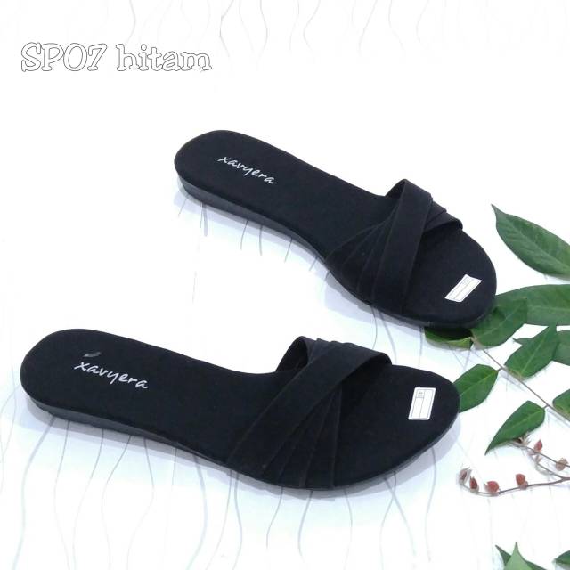 BORNEO SLIP ON SENDAL  WANITA TEPLEK LUCU XAVYERA SP07