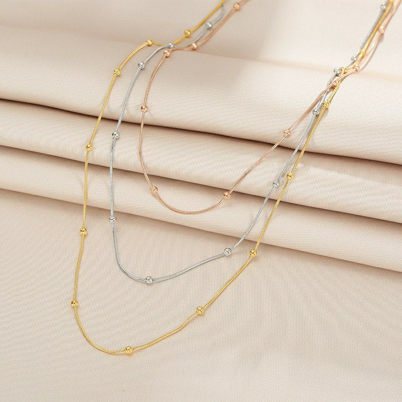 kalung titanium anak &amp; dewasa bulat pentol imoet 1mm anti karat KP-15