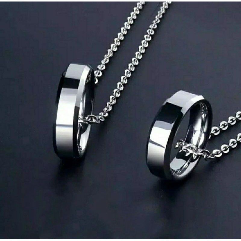 KALUNG TITANIUM BANDUL CINCIN PRIA WANITA TERBARU ANTI KARAT DAN TIDAK MUDAH LUNTUR