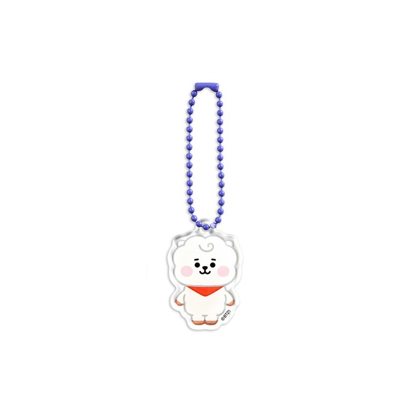 XiaoboACC Gantungan Kunci Boneka Kartun Kpop Idol BTS BT21 Bahan Akrilik