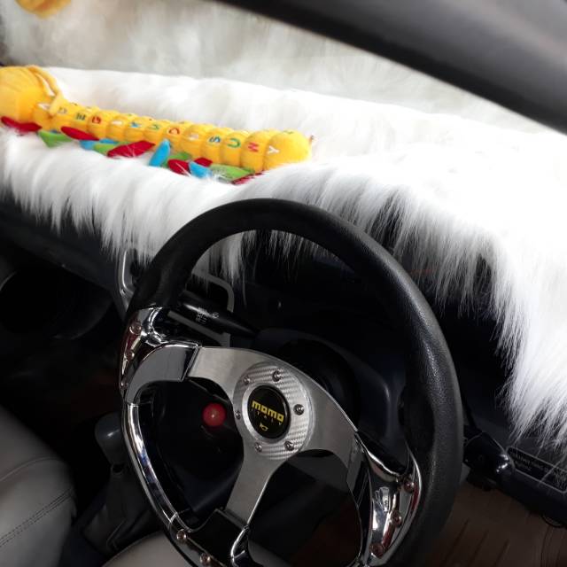 Alas bulu dashboard bulu korea putih