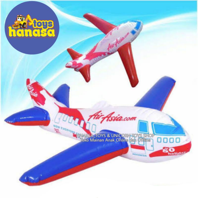 Mainan balon tiup pesawat air asia atau tiupan pesawat