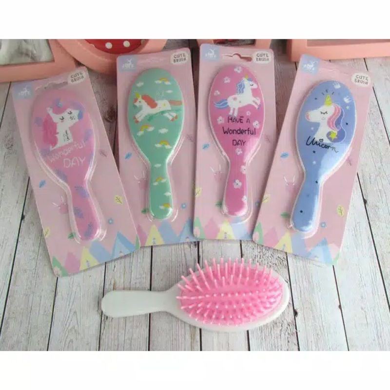 ~ PIYOSHI08 ~ Sisir Rambut Anti Kusut Sisir Anak Motif Karakter Lucu Imut Murah AF55