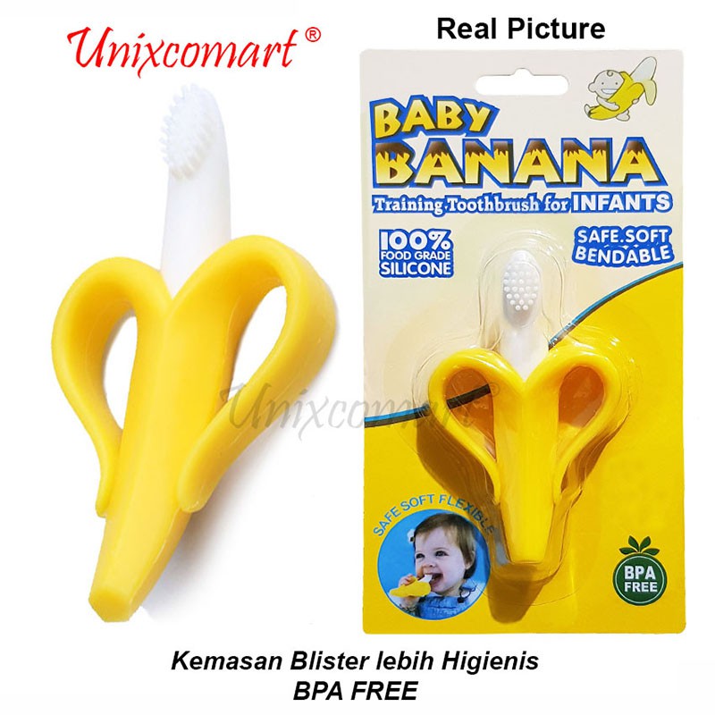 Sikat Gigi Bayi Teether Banana Gigitan Bayi