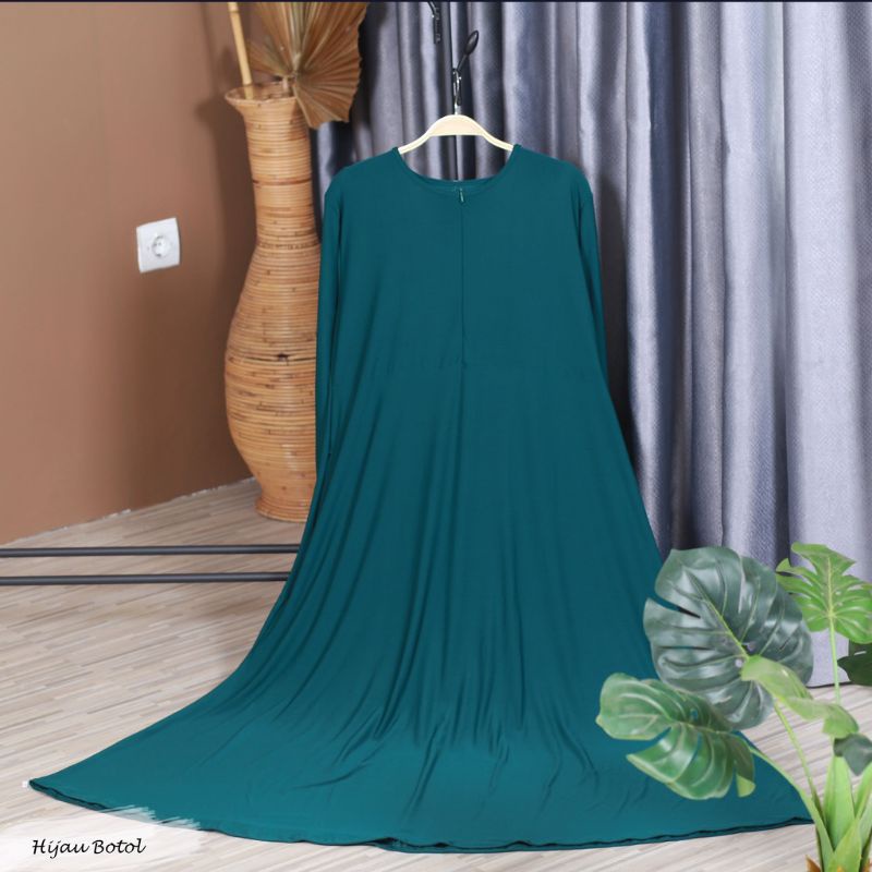 Baju Gamis Jersey Maxi Maxy Dress BIG Size Ukuran XL XXL XXXL 3XL 5XL LD120 LD140 SUPER JUMBO Polos 