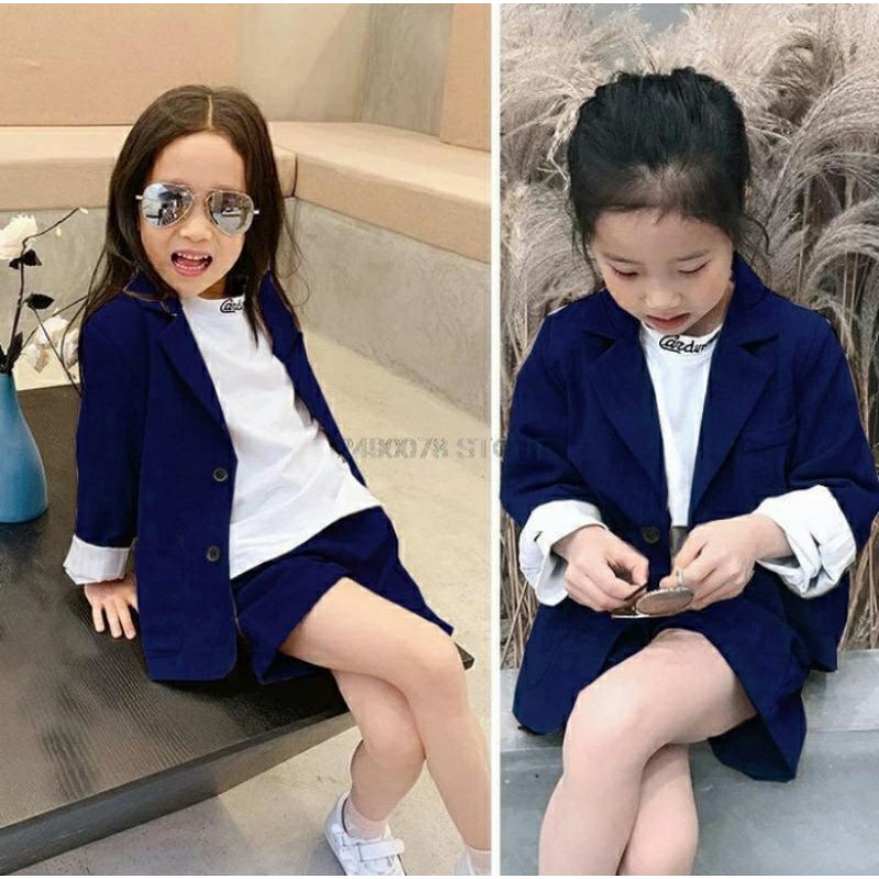 Pakaian Anak / Setelan Anak Perempuan 3in1 Umur 5 6 7 8 Tahun / Set 3in1 Blazer/Set Go Girl Kid