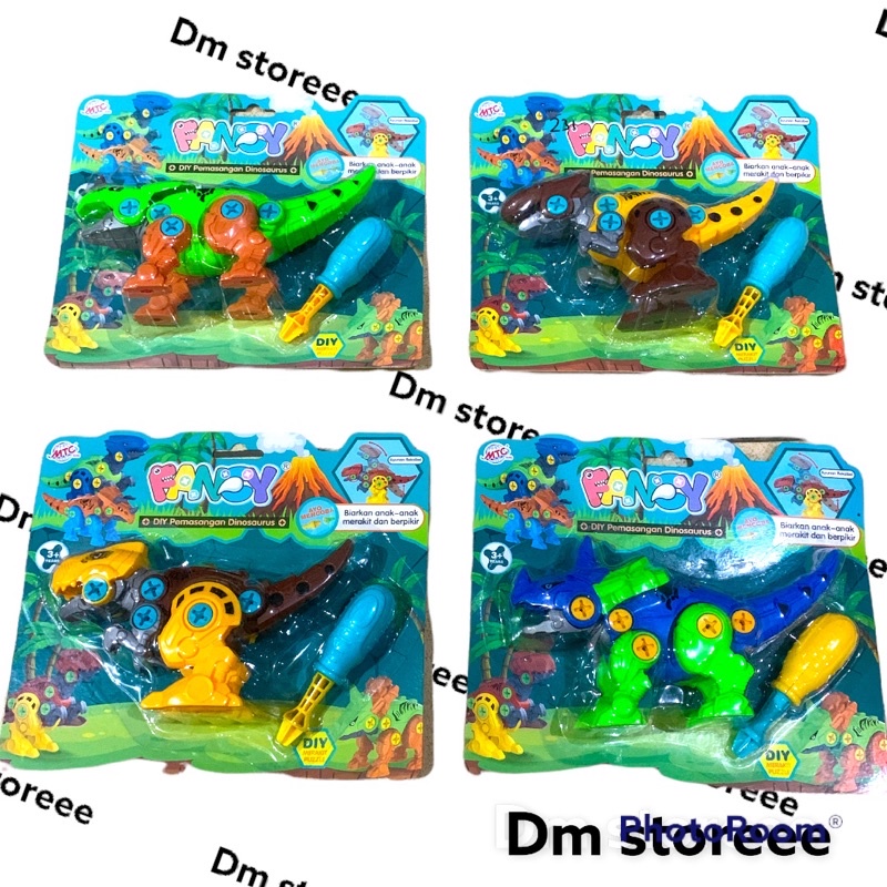 mainan diy dinosaurus rakit obeng besar / mainan dinosaurus fancy / robot dinosaurus / mainan anak murah