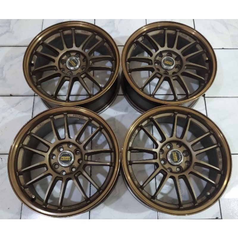 Velg Mobil Bekas Re30 Ring 16x7 H4x100/114 ET38 Bronze Buat Jazz Vios Etios Yaris Agya Avanza Xenia 