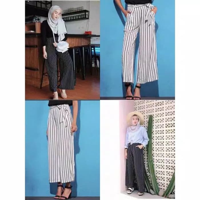 TBI Celana Panjang Kulot Yumi Salur Syantik Korea Long Pants