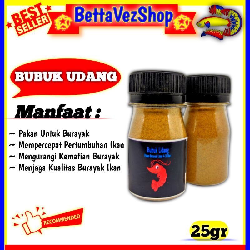 

BUBUK UDANG PAKAN BURAYAK CUPANG GUPPY PENGGANTI ARTEMIA