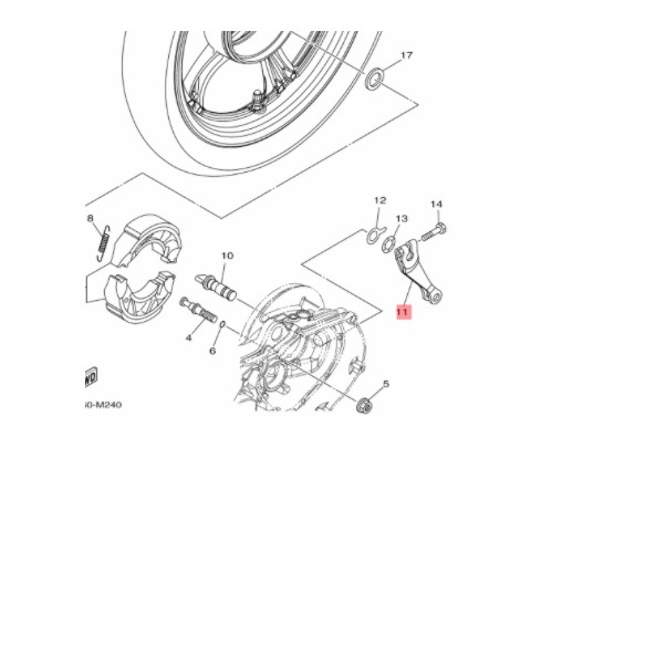 lever camshaft arm paha rem belakang xeon karbu rc gt aerox 125 original ygp 44D-F5355-00