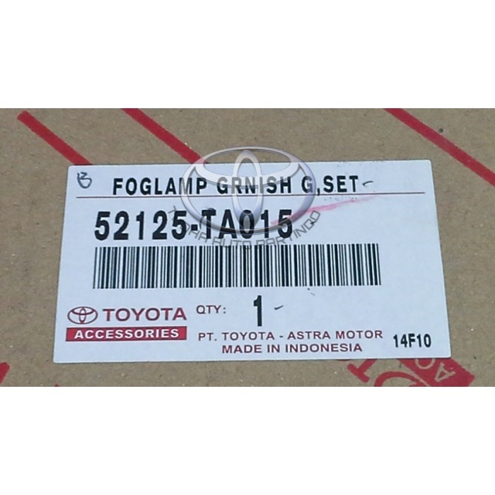 52125-TA015 Cover Foglamp Dan Cover Bumper Depan Avanza VVTI #Toyota